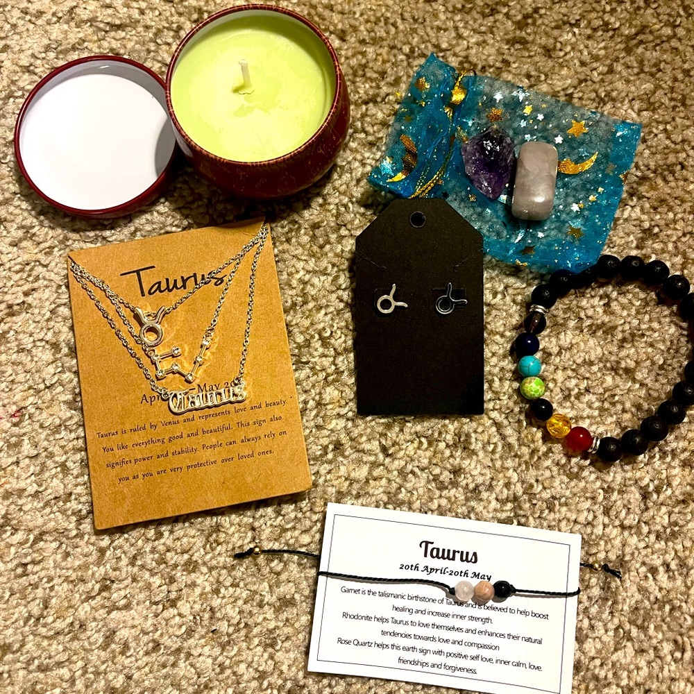 Taurus Zodiac gift box with 6 Taurus inspired items WILL BUNDLE WITH OTHERS